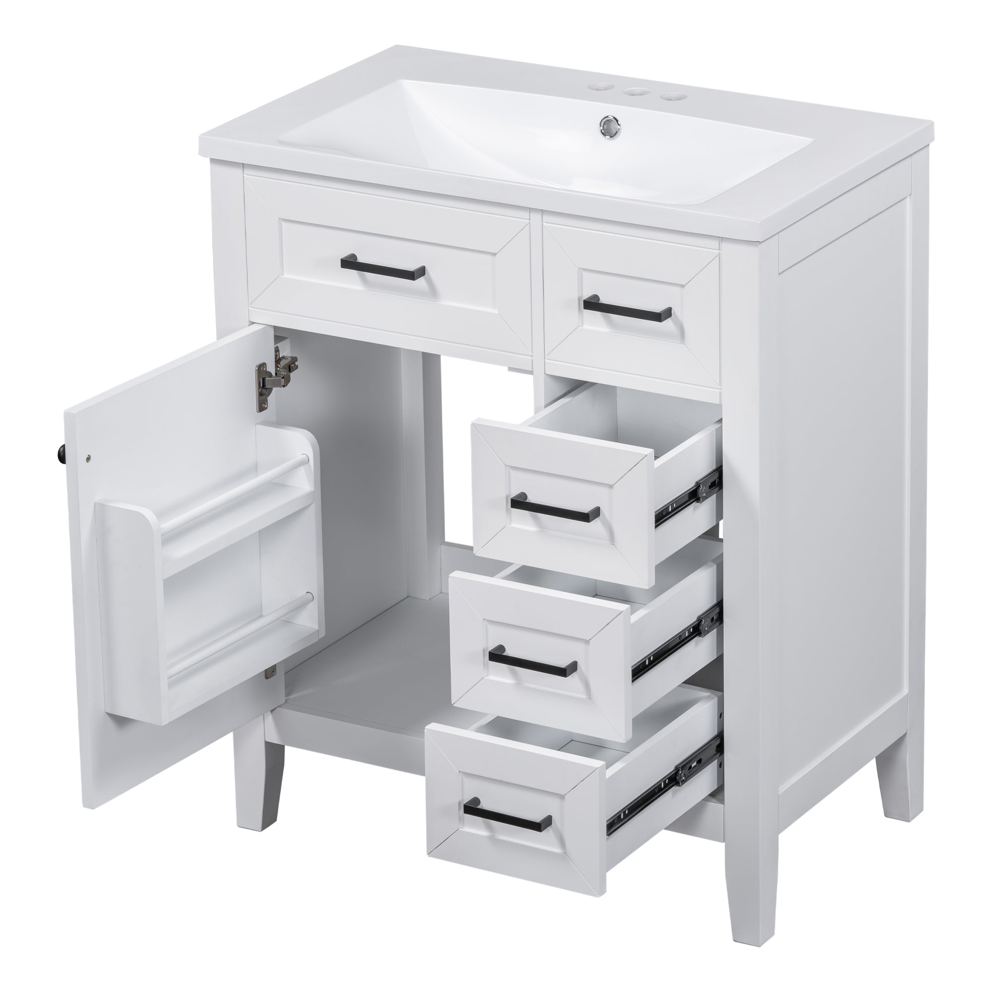 Single-sink vanities